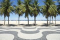 Copacabana Beach Boardwalk Pattern Rio de Janeiro Brazil Royalty Free Stock Photo