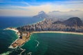 Copacabana Beach and Ipanema beach in Rio de Janeiro, Brazil Royalty Free Stock Photo