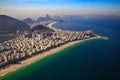 Copacabana Beach and Ipanema beach in Rio de Janeiro, Brazil Royalty Free Stock Photo