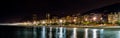 Copacabana Beach panorama by night