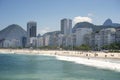 Copacabana Beach Rio de Janeiro Brazil Skyline Royalty Free Stock Photo