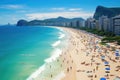 Copacabana beach in Rio de Janeiro, Brazil, South America, Copacabana beach in Rio de Janeiro, Brazil. Copacabana beach is the