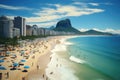 Copacabana beach in Rio de Janeiro, Brazil, South America, Copacabana beach in Rio de Janeiro, Brazil, Copacabana beach is the Royalty Free Stock Photo