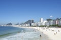 Copacabana Beach Shore Rio de Janeiro Brazil Skyline Royalty Free Stock Photo