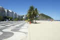 Copacabana Beach Skyline Boardwalk Rio de Janeiro Brazil Royalty Free Stock Photo