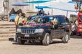 COPACABANA, BOLIVIA - MAY 13, 2015: Blessing of Automobiles in front of Copacabana cathedral, Boliv Royalty Free Stock Photo