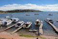 Copacabana Docks on Titicaca Lake, Bolivia Royalty Free Stock Photo