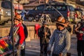 Copacabana - July 29, 2017: Local Bolivian musicians in the town of Copacabana, Bolivia