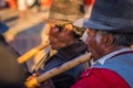 Copacabana - July 29, 2017: Local Bolivian musicians in the town of Copacabana, Bolivia