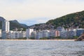 Copacabana Leme beach, favela, Rio de Janeiro Royalty Free Stock Photo