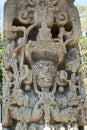 Copan, Honduras: stela of maya ruler in Copan Royalty Free Stock Photo