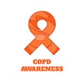 COPD awareness papercut ribbon