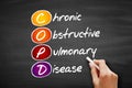 COPD - Chronic Obstructive Pulmonary Disease acronym, medical concept background Royalty Free Stock Photo