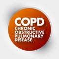 COPD - Chronic Obstructive Pulmonary Disease acronym, medical concept background Royalty Free Stock Photo