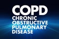 COPD - Chronic Obstructive Pulmonary Disease acronym, medical concept background Royalty Free Stock Photo