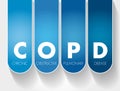 COPD - Chronic Obstructive Pulmonary Disease acronym, medical concept background Royalty Free Stock Photo