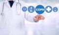 COPD Chronic obstructive pulmonary disease health medical concept Royalty Free Stock Photo