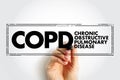 COPD - Chronic Obstructive Pulmonary Disease is a chronic inflammatory lung disease that causes obstructed airflow from the lungs