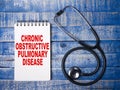 COPD chronic obstructive pulmonary disease, text words typography written on paper, health and medical Royalty Free Stock Photo