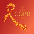 COPD day ribbon poster