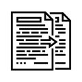 cope document paper line icon vector illustration