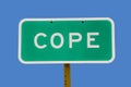 Cope Sign Royalty Free Stock Photo