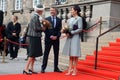 Danish Royal familiy arrives at Christiansborg Copenhagen