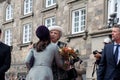 Danish Royal familiy arrives at Christiansborg Copenhagen