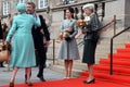 Danish Royal familiy arrives at Christiansborg Copenhagen