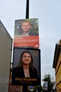 Elections playcard of danis labour minister in Copenhagen Royalty Free Stock Photo