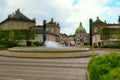 Copenhagem palace in spring with fountain