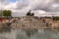 Copenhagem palace in spring with fountain