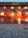 Copenhagen citadel red building windows Royalty Free Stock Photo