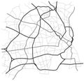 Copenhagen city map. Line scheme of roads. Town streets on the plan. Urban environment background. Vector Royalty Free Stock Photo