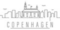 Copenhagen city outline icon. Elements of cities and countries illustration icon. Signs and symbols can be used for web, logo,