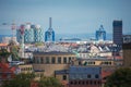 Copenhagen cityscape with modern industrial buildings