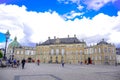 COPENHAGEN, DENMARK: Amalienborg Palace, home of the Danish royal family located in Copenhagen, Denmark Royalty Free Stock Photo