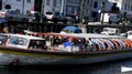 Boat crusing and visitors day on Christianshavn canal Royalty Free Stock Photo