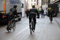 DANISH POLICE PATROLS STROGET ON BIKES