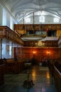 Interior view of the Holmens Church Danish: Holmens Kirke with a fully intact 350-year-old Renaissance interior.Copenhagen, Royalty Free Stock Photo