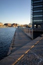 Copenhagen, Denmark - April 1, 2019: Kalvobod bridge which is a modern structure on constantly evolving architecture in Copenhagen