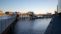 Copenhagen, Denmark - April 1, 2019: Kalvobod bridge which is a modern structure