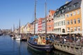 Panoramic view of Nyhavn in Copenhagen, Denmark Royalty Free Stock Photo