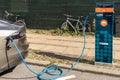 Electric car charging point in Copenhagen Royalty Free Stock Photo