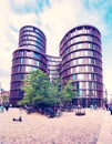 Copenhagen, Denmark Ã¢â¬â August, 17: famous Axel Towers, designed by Lundgaard and Tranberg, opposite to park Tivoli in Copenhagen