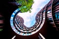 Copenhagen, Denmark Ã¢â¬â August, 17: fragment of modern faÃÂ§ade famous Axel Towers, designed by Lundgaard and Tranberg, opposite to