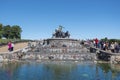 Frontal view of The Gefion Fountain in the harbor of Copenhagen is the important touristic attraction