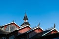 Osterport train station roof viewed from the platform Royalty Free Stock Photo