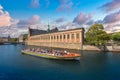 Copenhagen, Denmark-2 August, 2019: Scenic boat canal tours in Copenhagen that cover historicity center, Nyhavn and major tourist