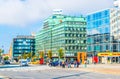 COPENHAGEN, DENMARK, AUGUST 21, 2016: View of a main street in the central Copenhagen, Denmark Royalty Free Stock Photo